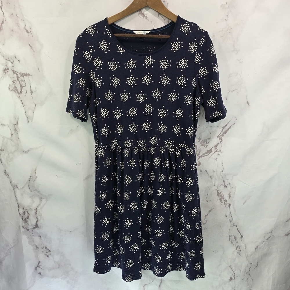 Boden Dress Womens 10 Regular Medium Navy Blue Miranda Short Pockets Knit Mini - Picture 2 of 11